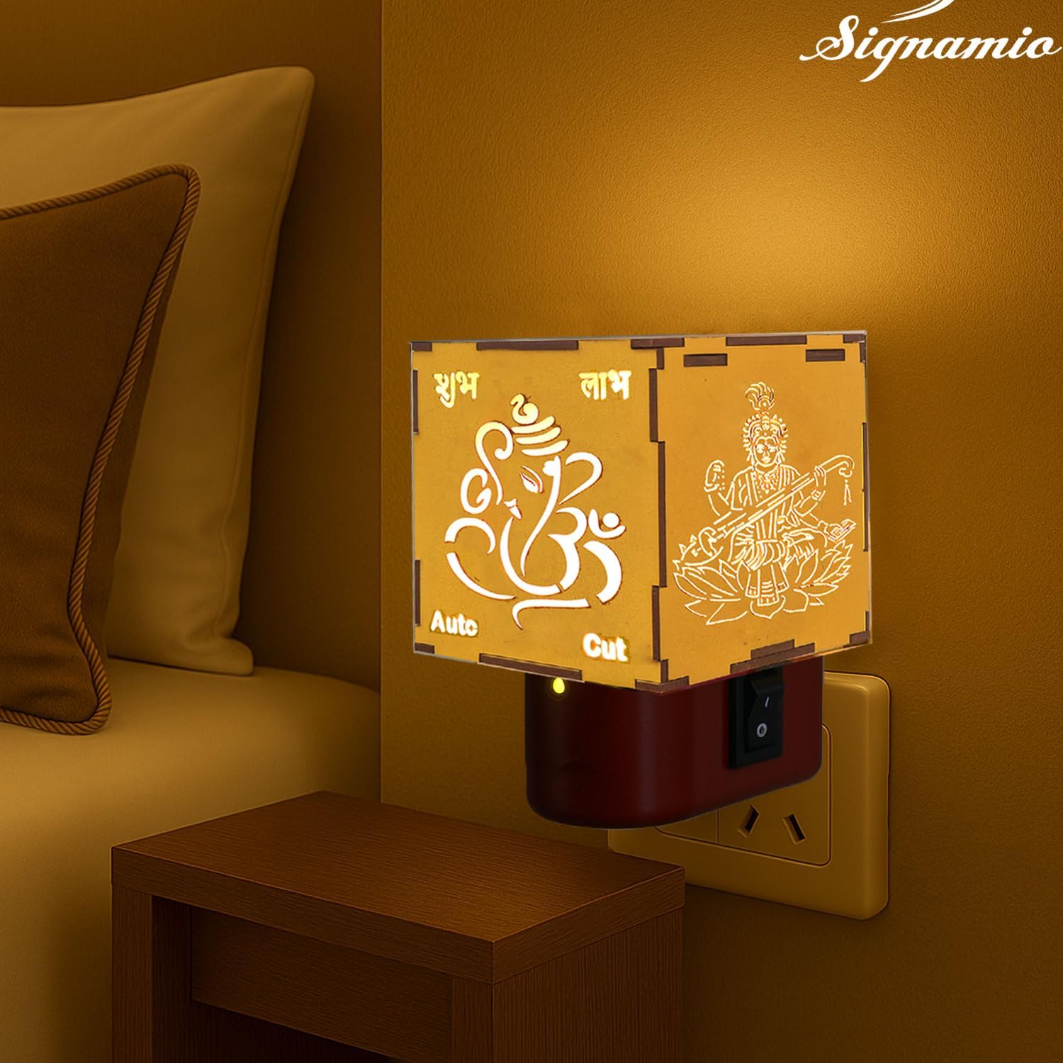 SIGNAMIO Auto Cut Incense Burner with Night Light