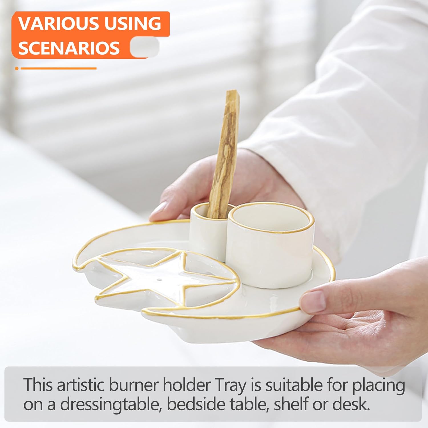 59in Ceramic Incense Burner for Sage and Palo Santo Sticks