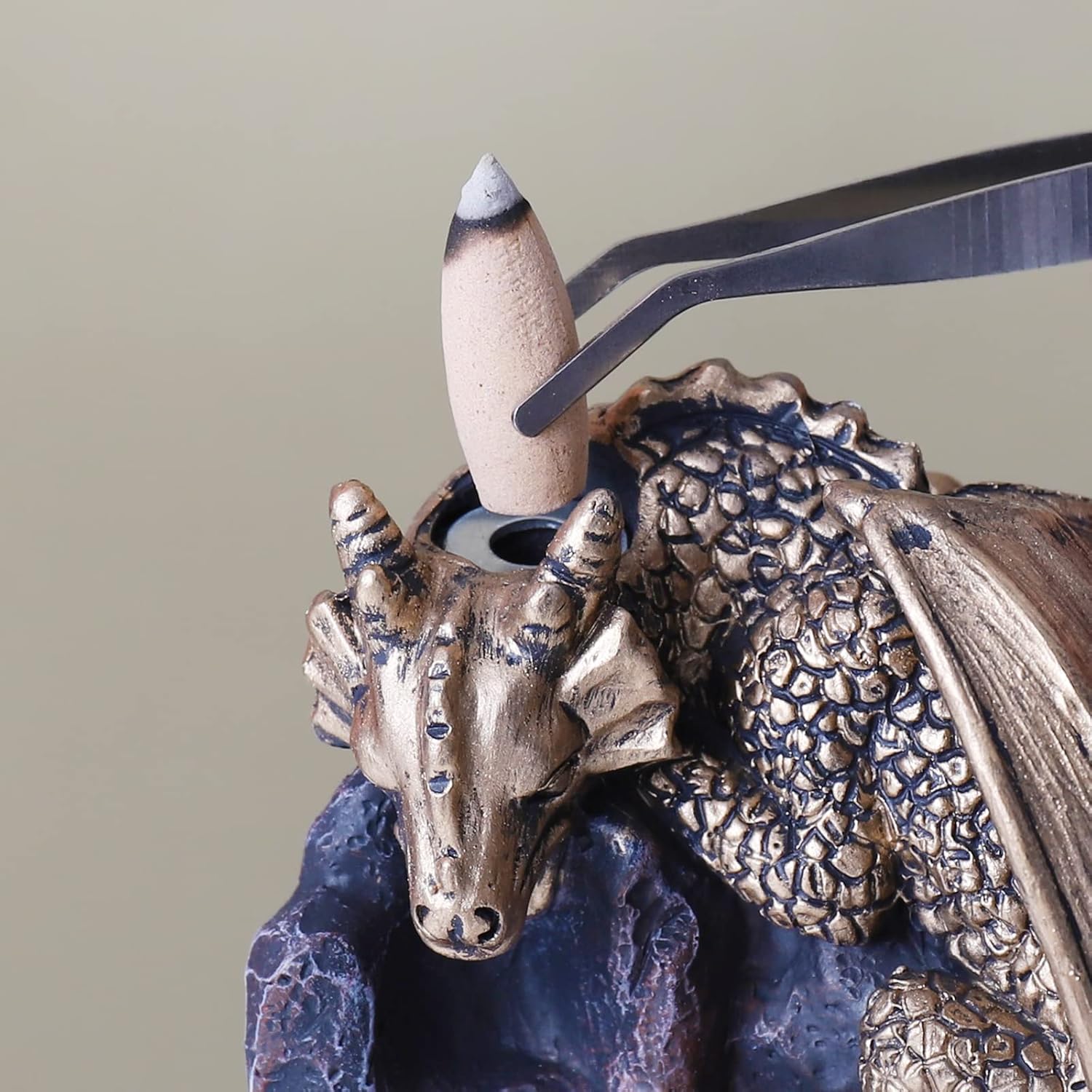 Golden Dragon Backflow Incense Burner with 100 Cones