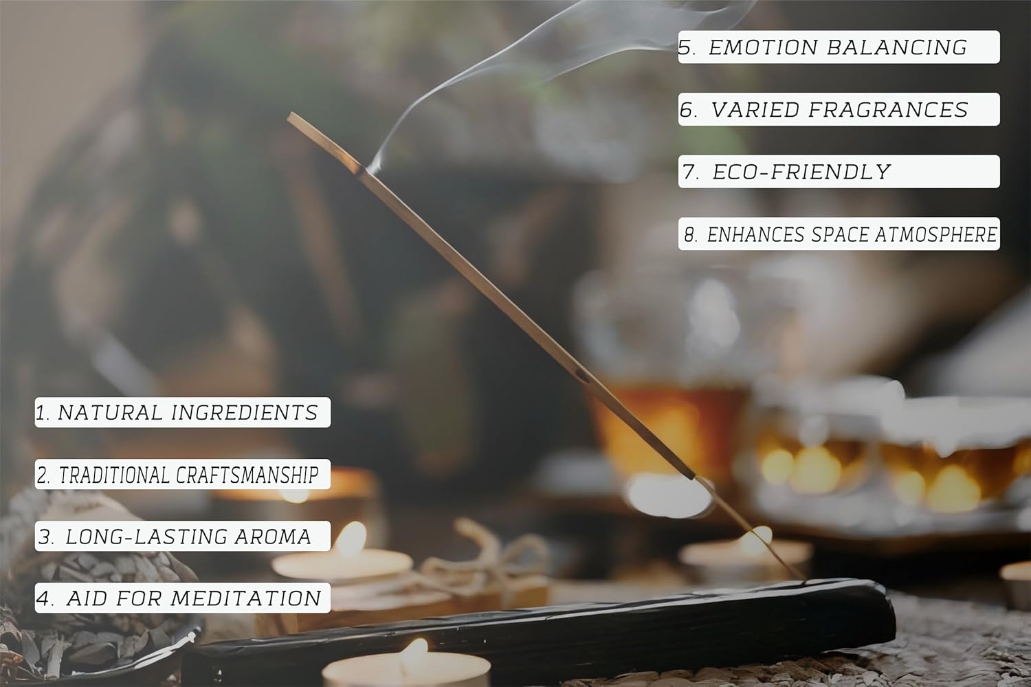 YADUE Lavender Incense Sticks - 120 Sticks 6 Pack x 20 PCS for Relaxation and Home Fragrance