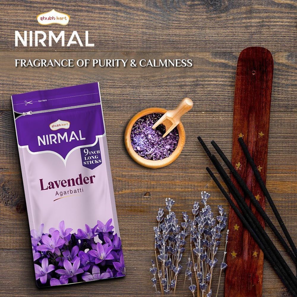 Shubhkart Nirmal Lavender Incense Sticks - 200 Sticks Pack of 2