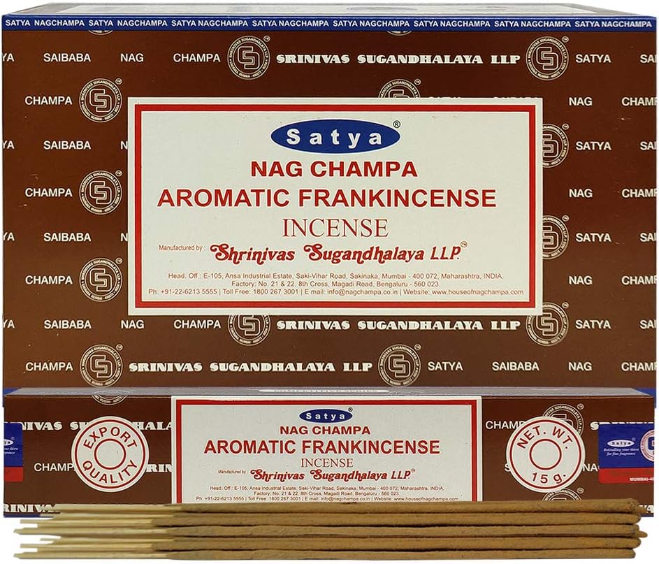 Aromatic Frankincense Incense Sticks and Holder Bundle