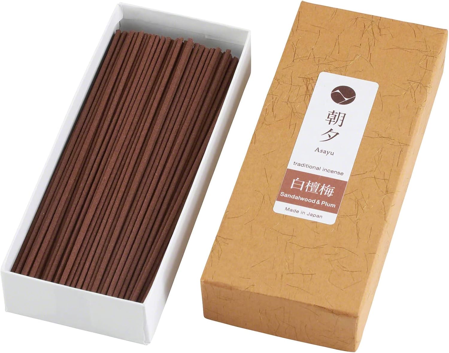 Asayu Japan Traditional Incense Sticks Sandalwood and Plum Blossom Blend 40g