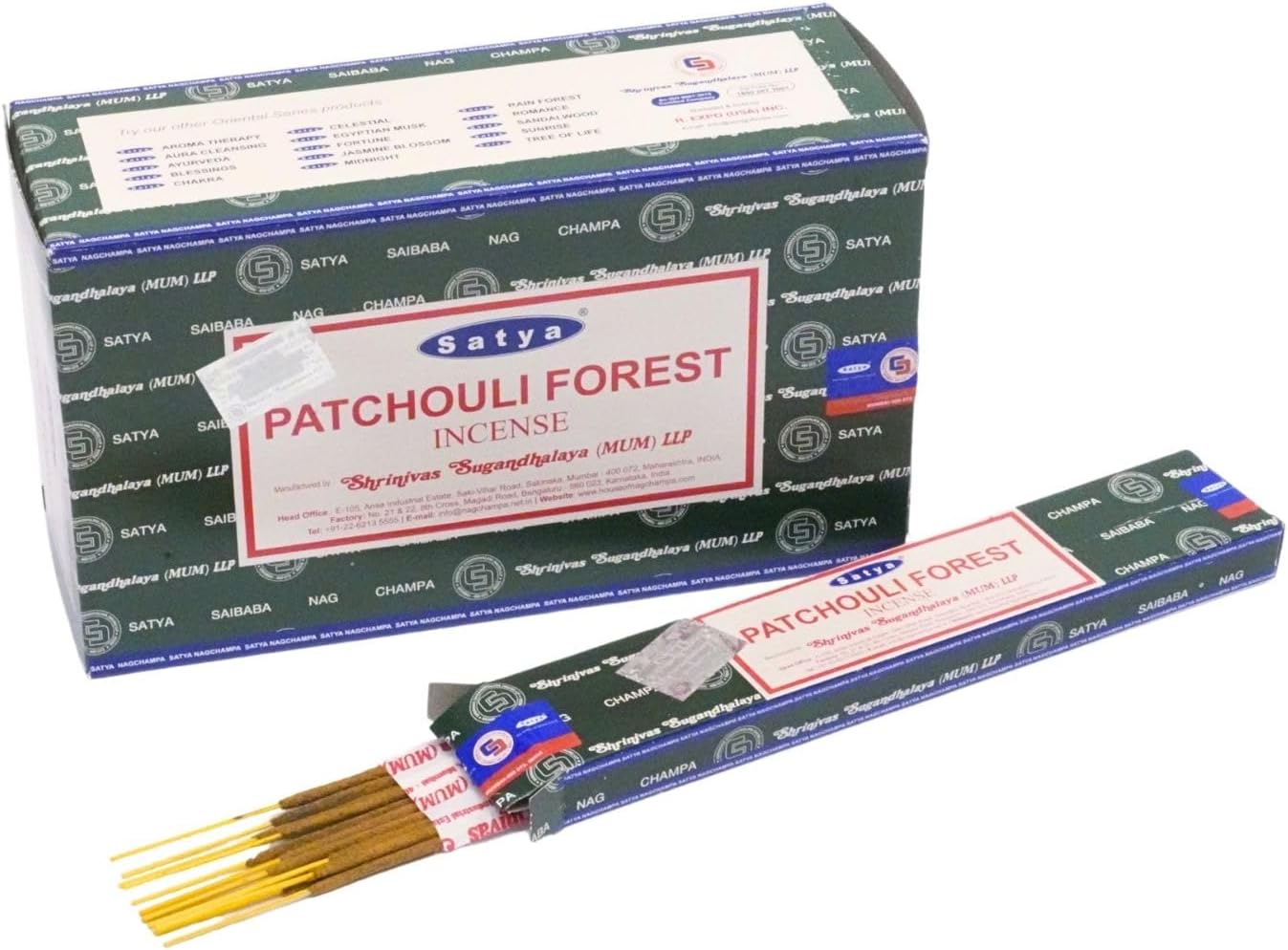 Satya Patchouli Forest Nag Champa Incense 180 Grams 1