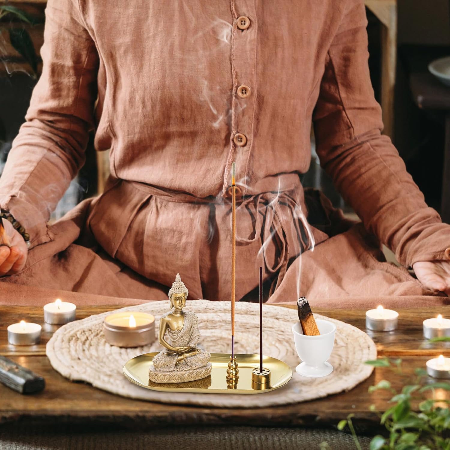 TOPZEA 6 in 1 Incense Holder Set for Meditation and Yoga