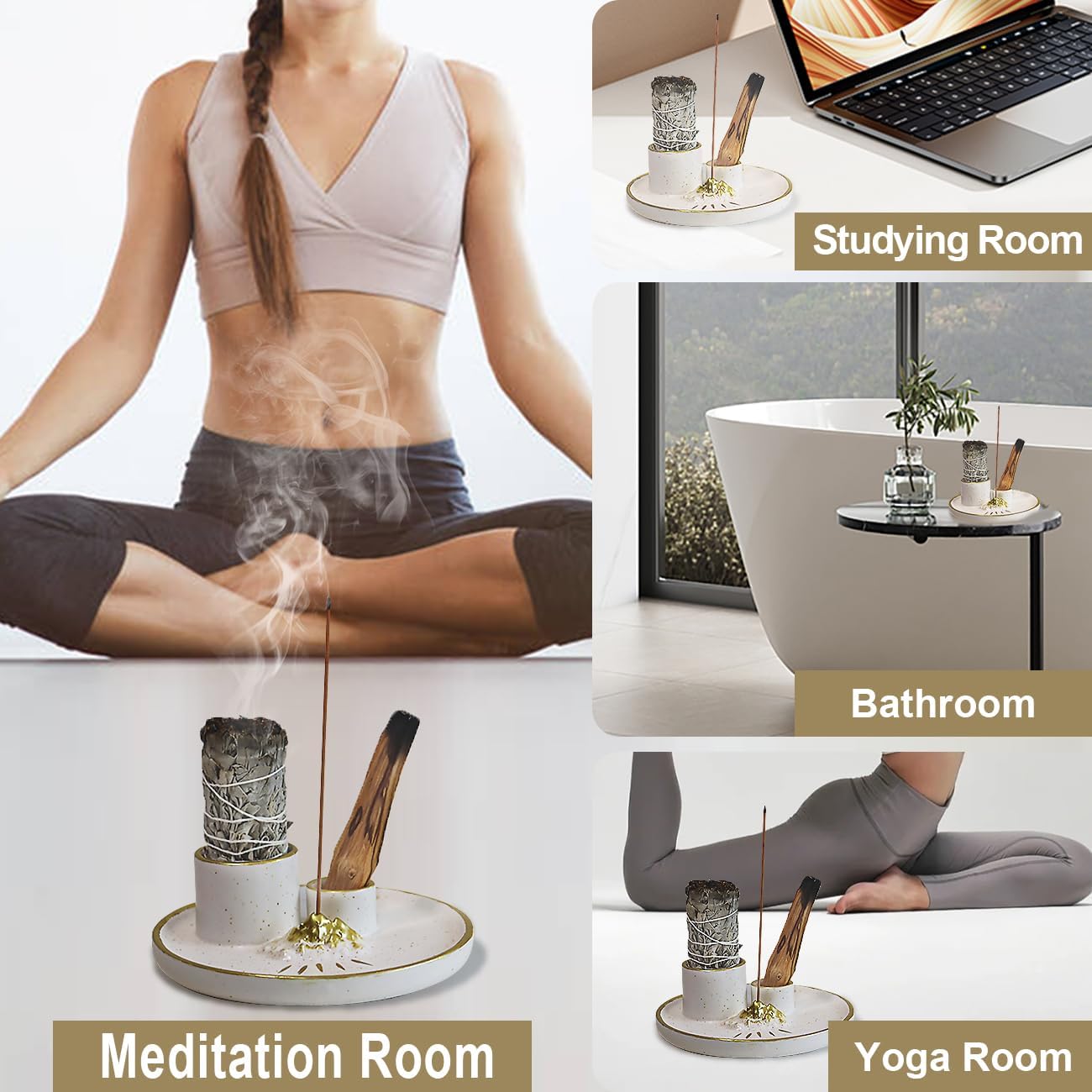 5 in 1 Palo Santo Holder for Meditation and Yoga
