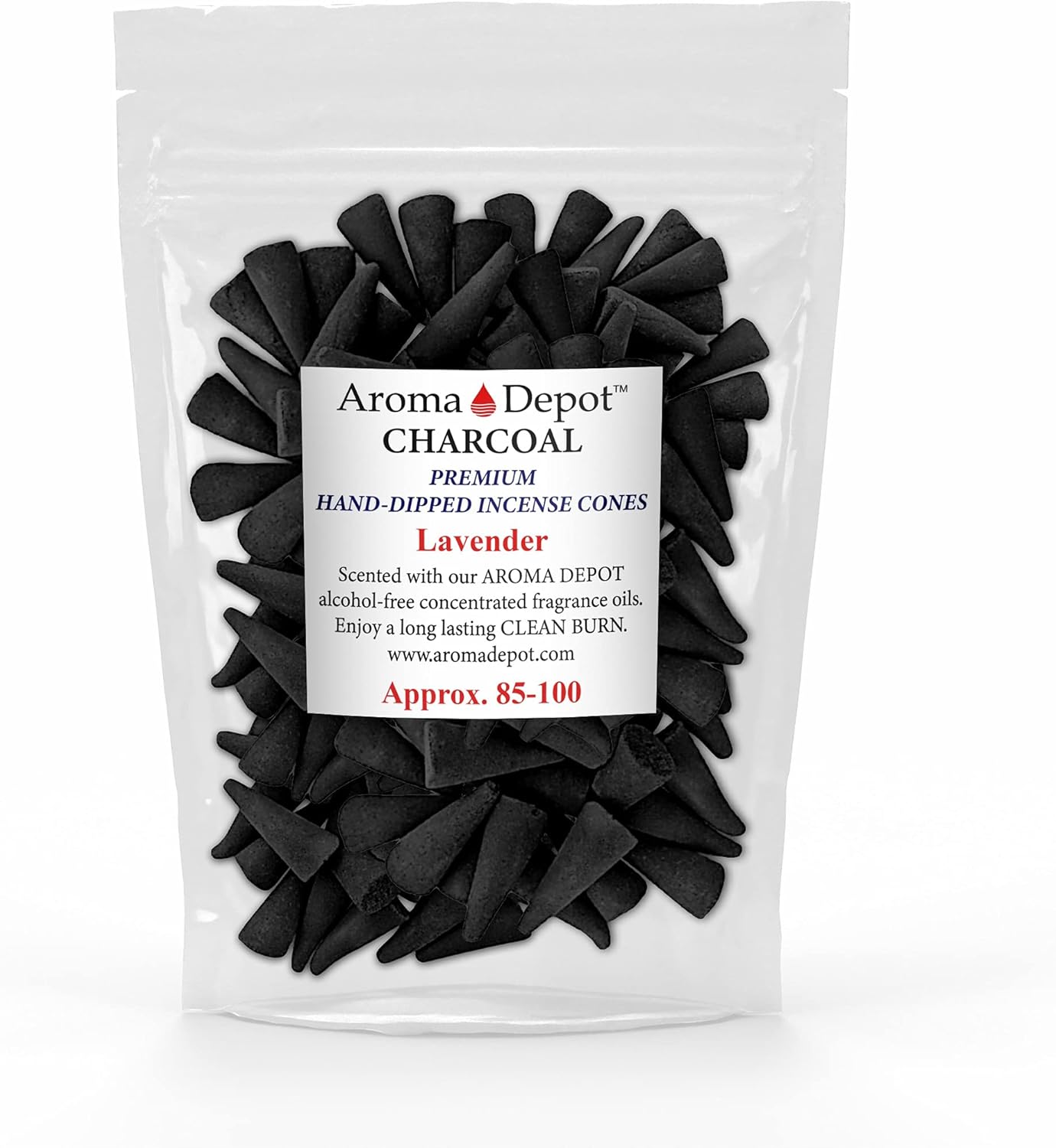 1 Inch Lavender Incense Charcoal Cones 85-100 Pack