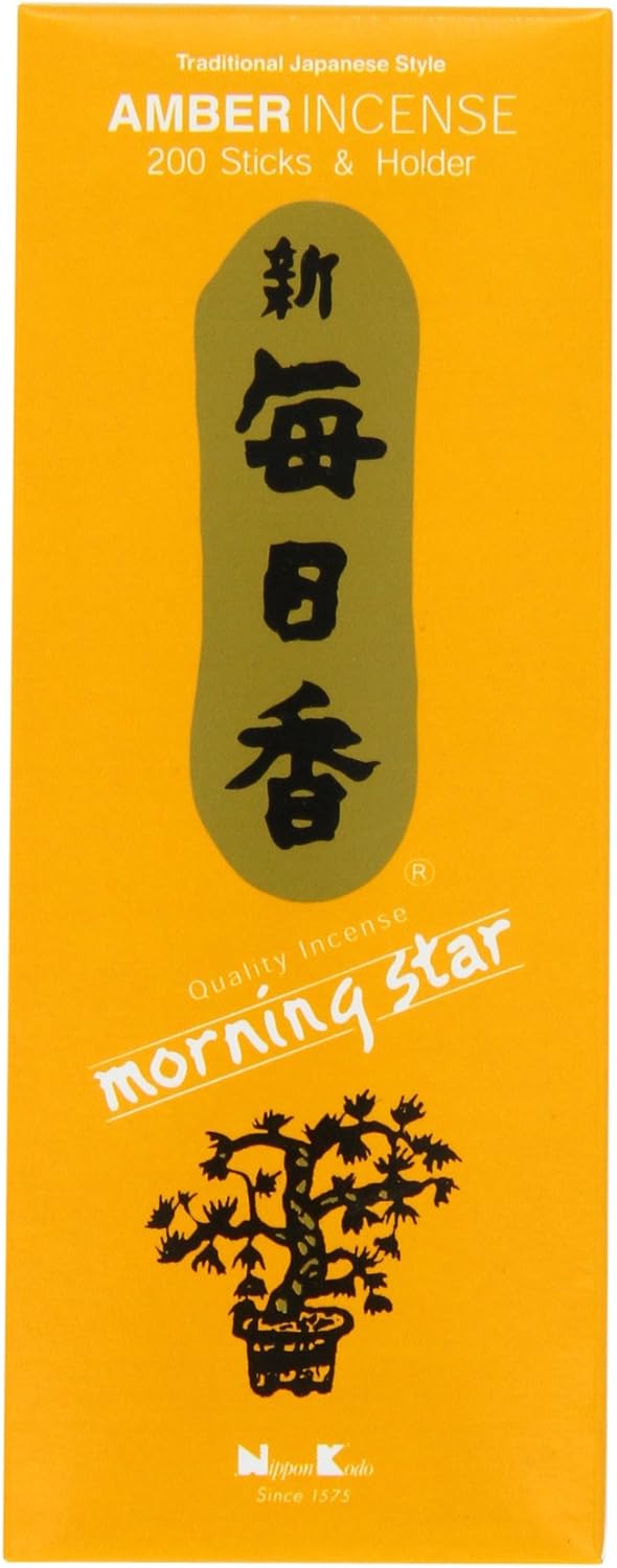 Morning Star Amber Incense 200 Sticks Holder