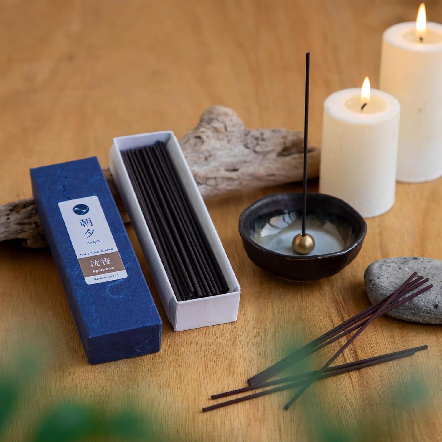 Asayu Japan Natural Agarwood Incense Sticks Sample Size