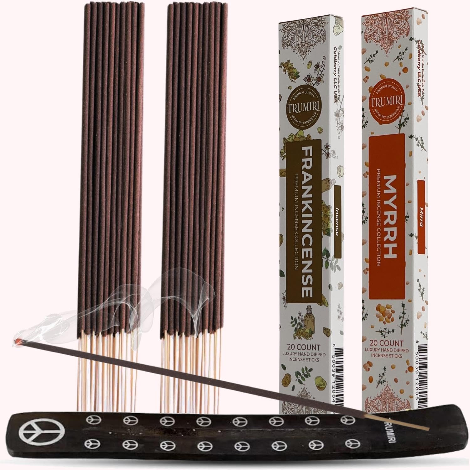 Trumiri Incense Sticks - 40 Pack 20 Frankincense 20 Myrrh