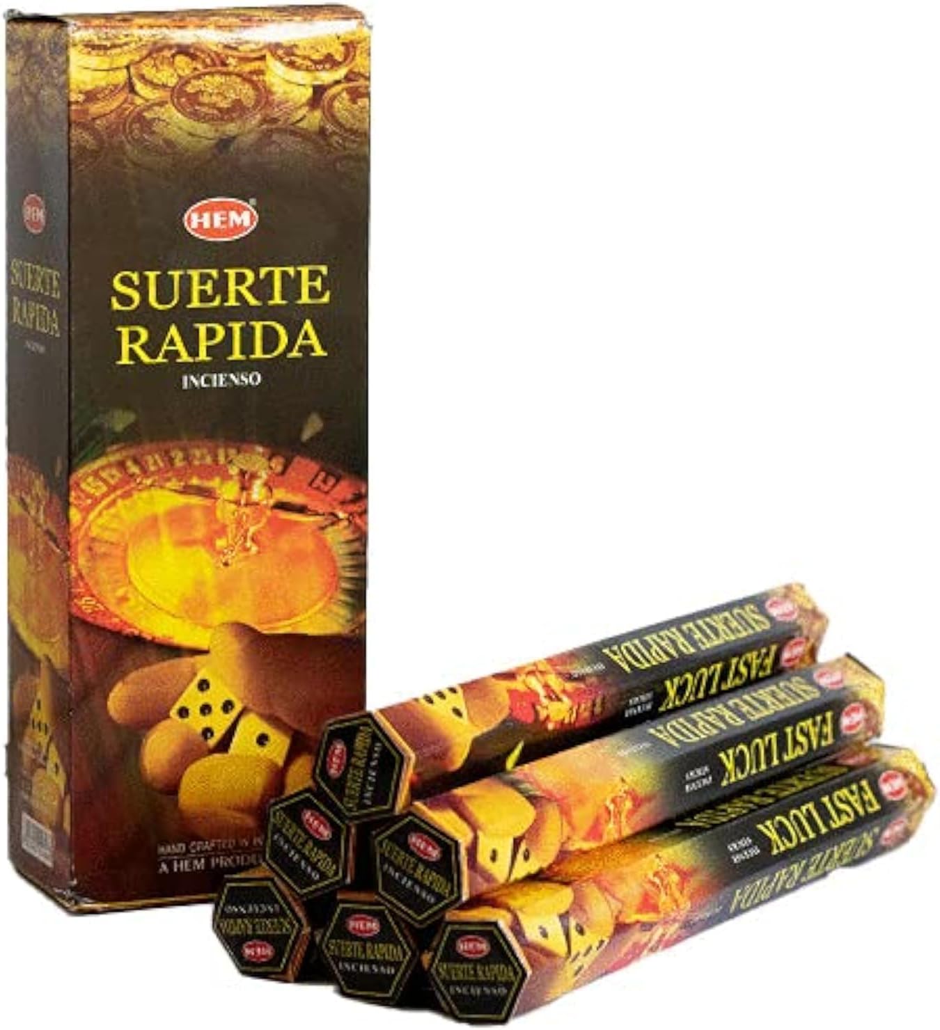 HEM Fast Luck Incense Sticks 120 Sticks 6 Boxes 9 Inches