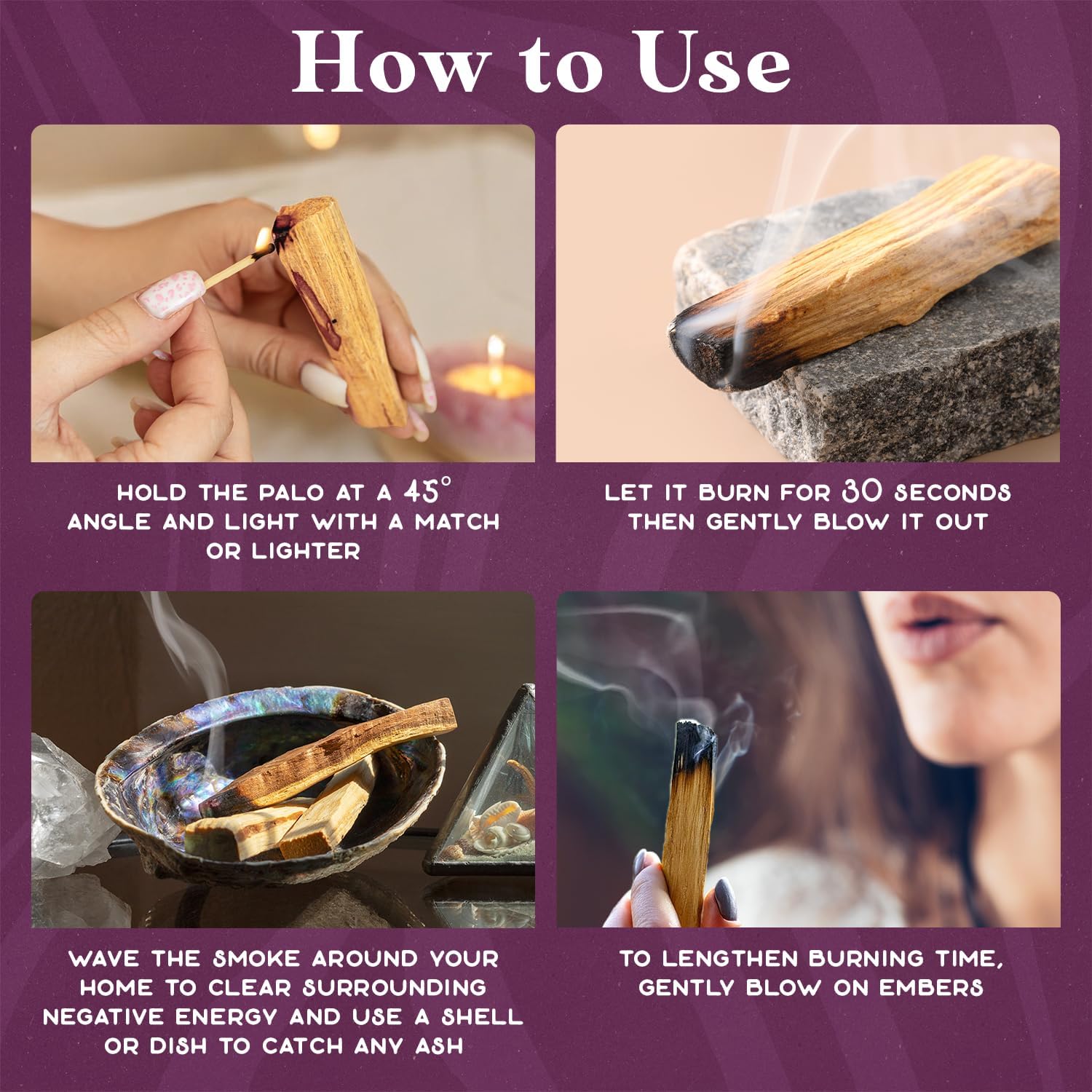 Purple Canyon Palo Santo Incense Sticks - 24 Pack