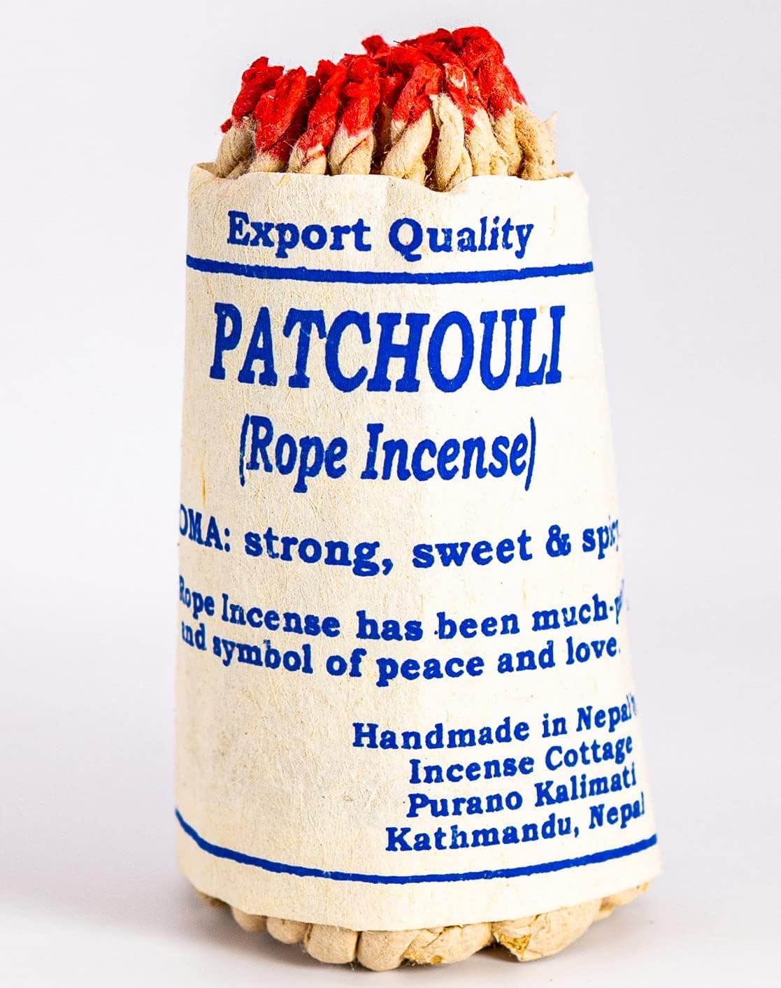 Patchouli Tibetan Organic Handmade Rope Incense - 2 Bundles 90 pcs 35 Inches
