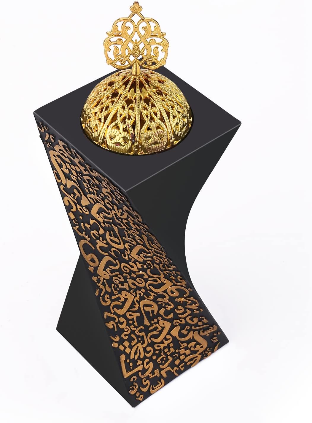 Elegant Black Resin Incense Burner for Yoga Spa Meditation