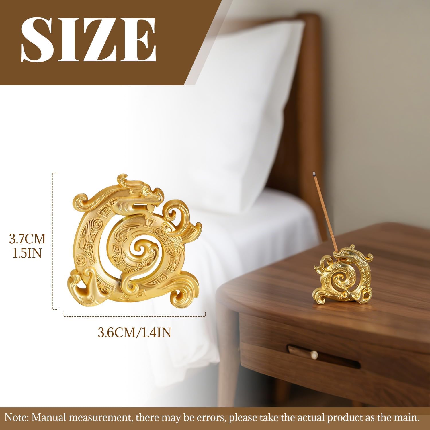 BOROLA Dragon Shaped Incense Holder - Universal Fit Multi Porous Durable Alloy Design