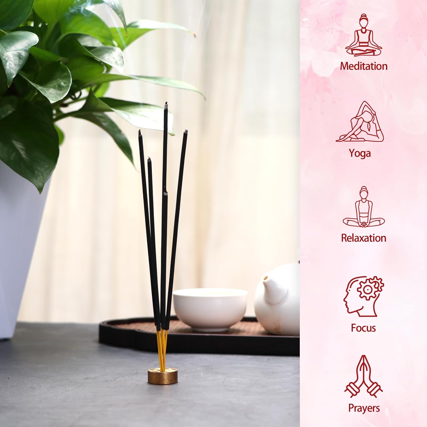 RELCHANE Sakura Incense Sticks 100pcs Natural Cherry Blossom Scent