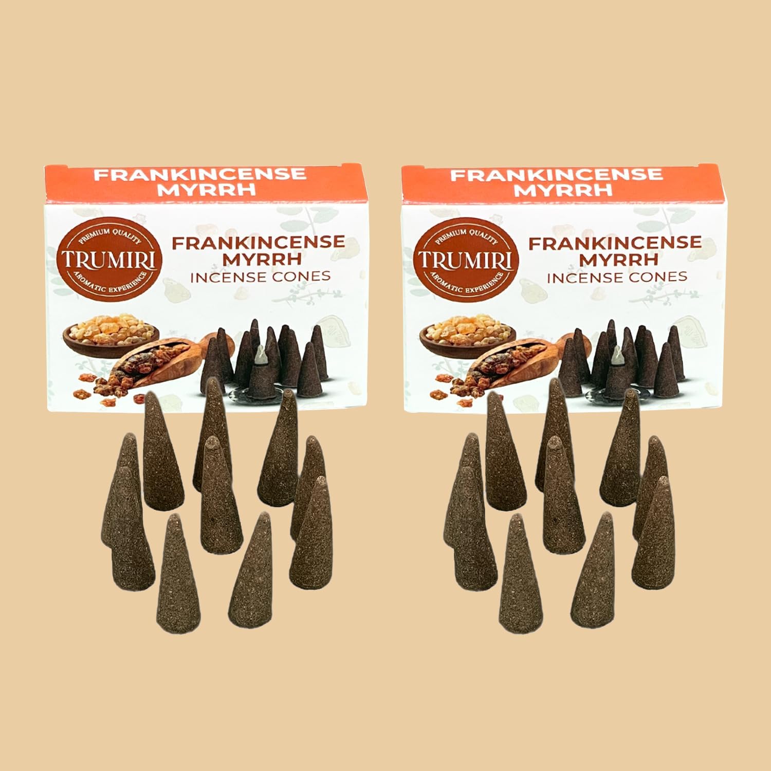 Frankincense Myrrh Incense Cones - 60 Pack
