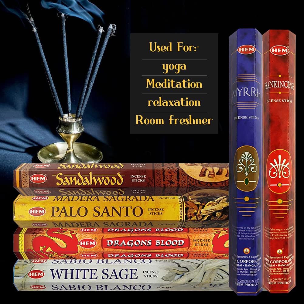 Hem Incense Sticks Variety Pack with Holder