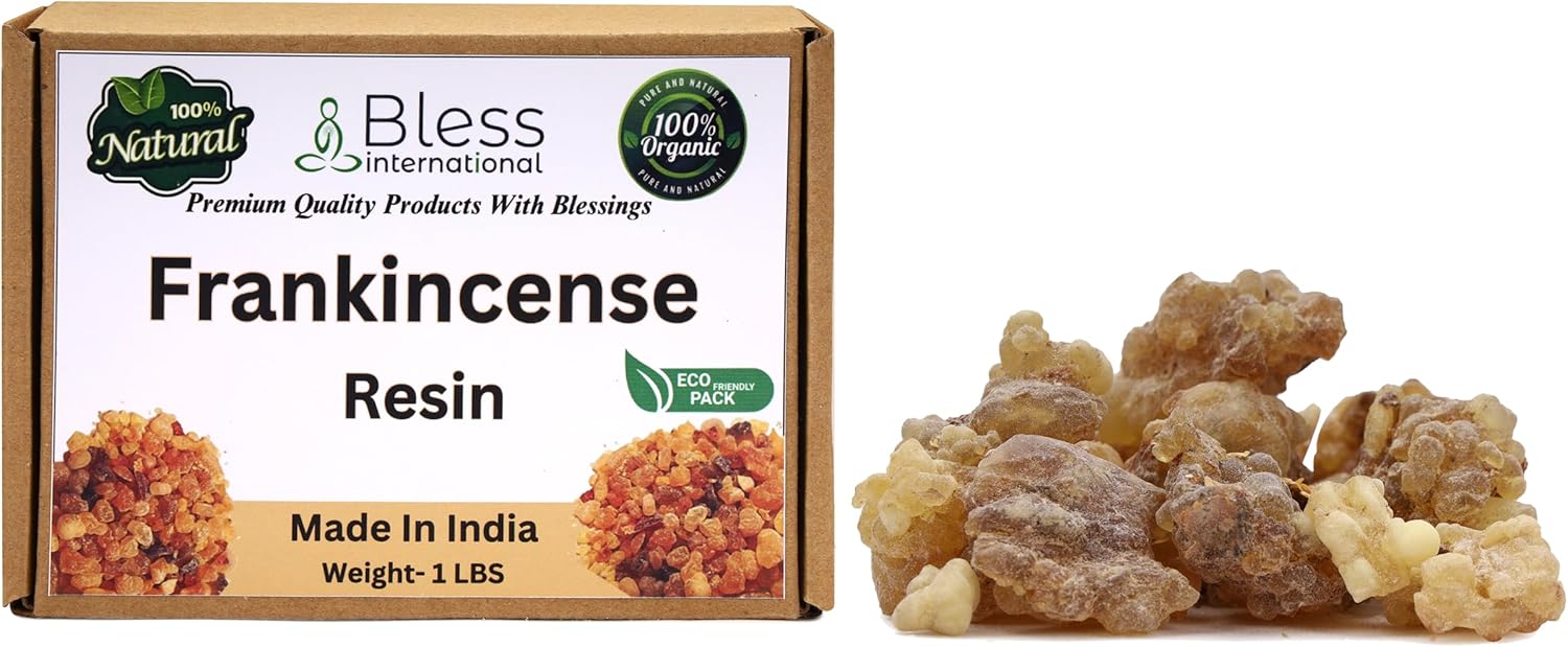Bless International Premium Grade A Indian Frankincense Natural Tree Sap Resin 16 Ounces