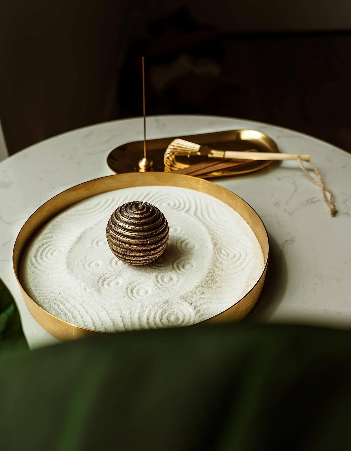 Zen Garden Kit for Desk High-End Brass Set