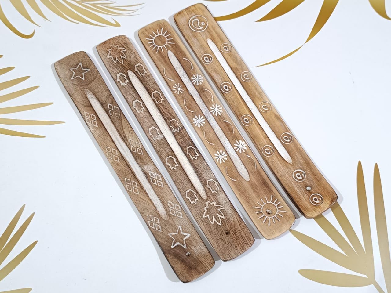 Wooden 2 in 1 Pentacle Incense Holder 5 Inch