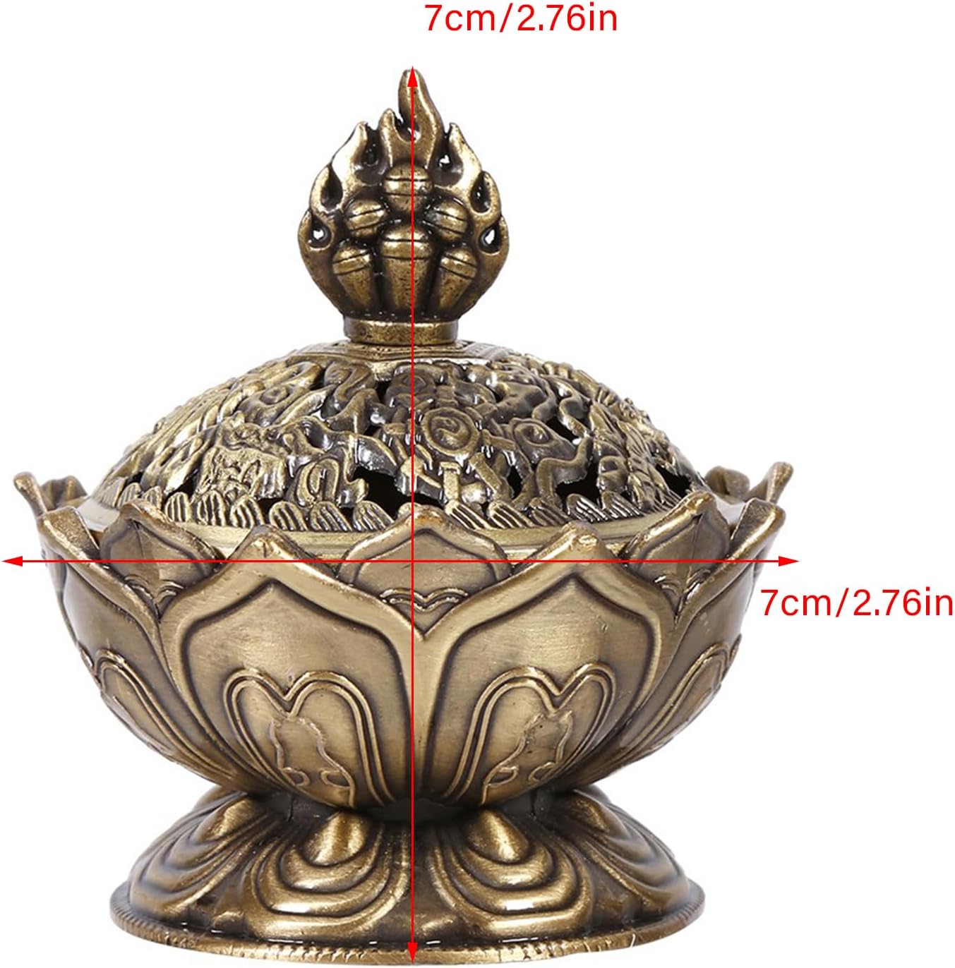 Kodrily Lotus Cone Incense Holder Mini Vintage Charcoal Burner