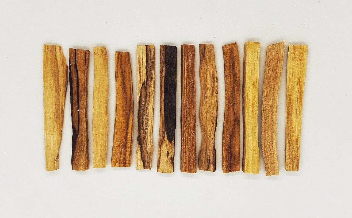 12 Thinly Cut Peru Palo Santo Sticks for Aromatherapy