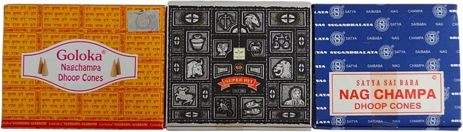 BOEMY Giftbrit Incense Cones Set of 34 3 Packs