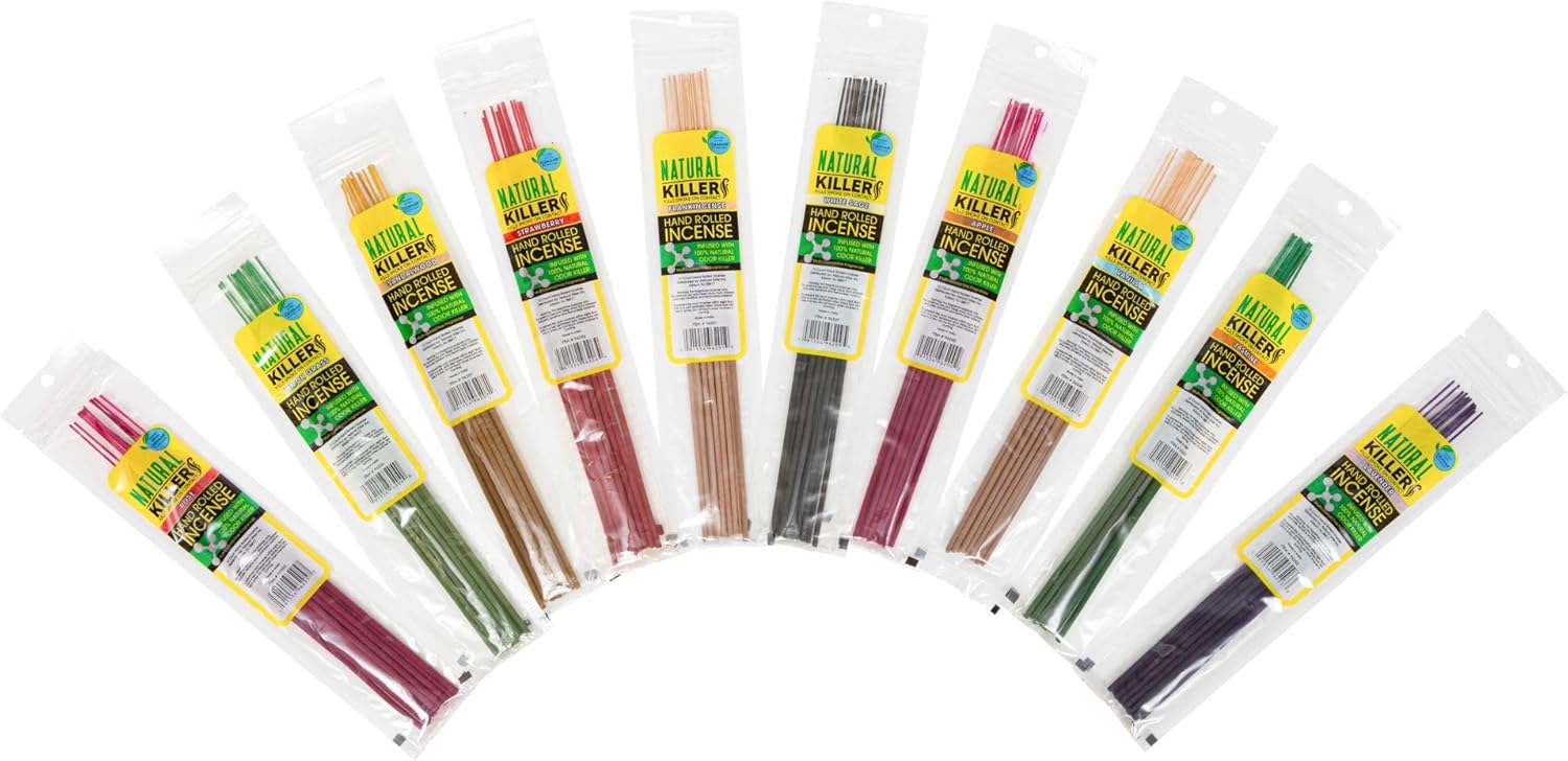 Odor Eliminator Incense Sticks Variety Pack - 120 Natural Aromatic Sticks