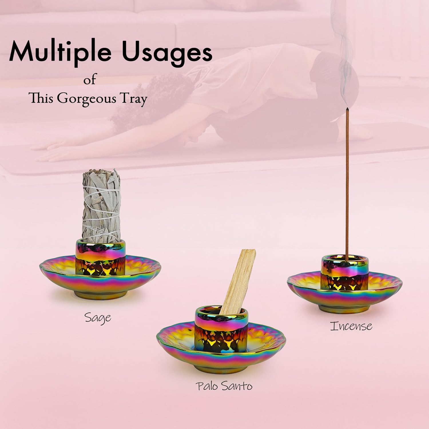 Ceramic Incense Burner Holder for Palo Santo and Sage