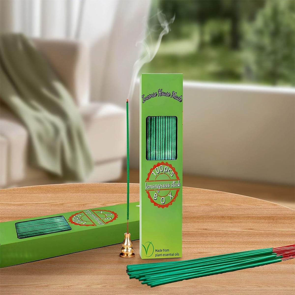 Citronella Incense Sticks 100-Pack with Holder