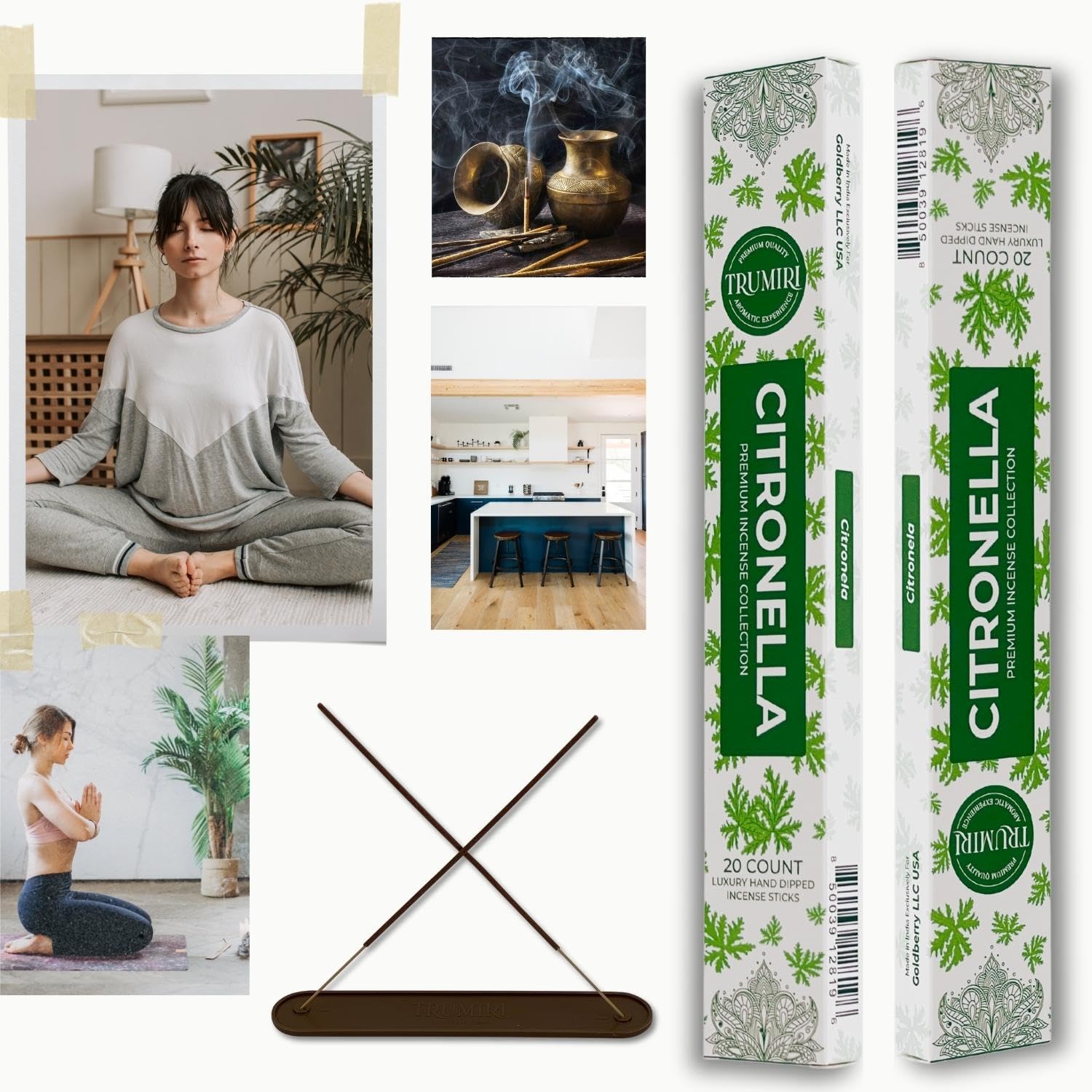 Citronella Incense Sticks for Outdoor Use - 40 Pieces Dual Pack