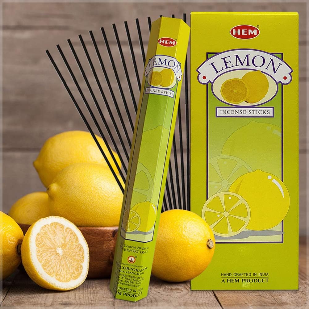 Lemon Incense Sticks and Holder Bundle