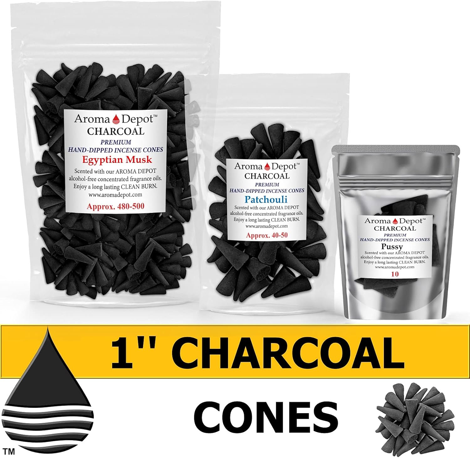 1 Inch Lavender Incense Charcoal Cones 85-100 Pack