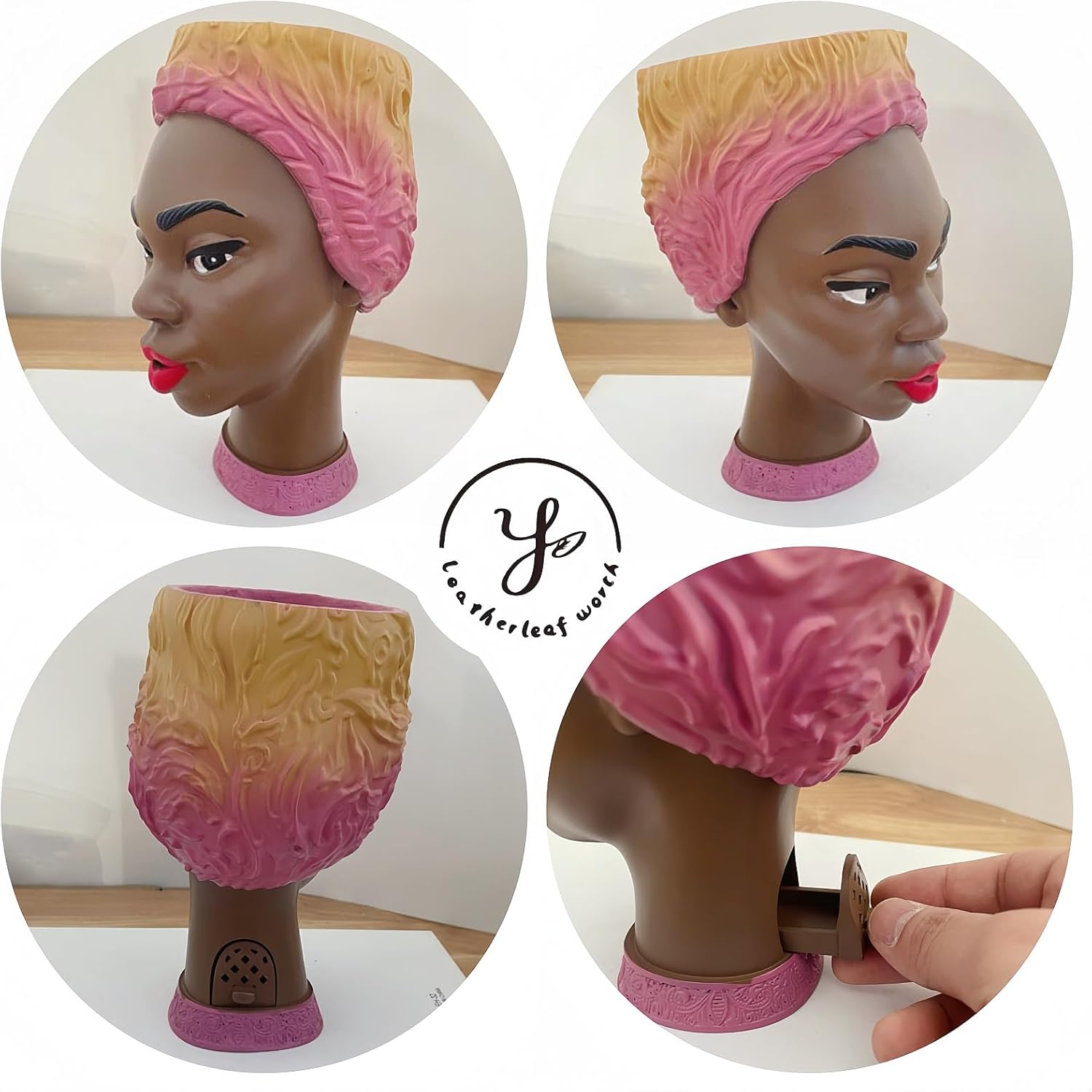Elegant Head Incense Burner for Black Woman
