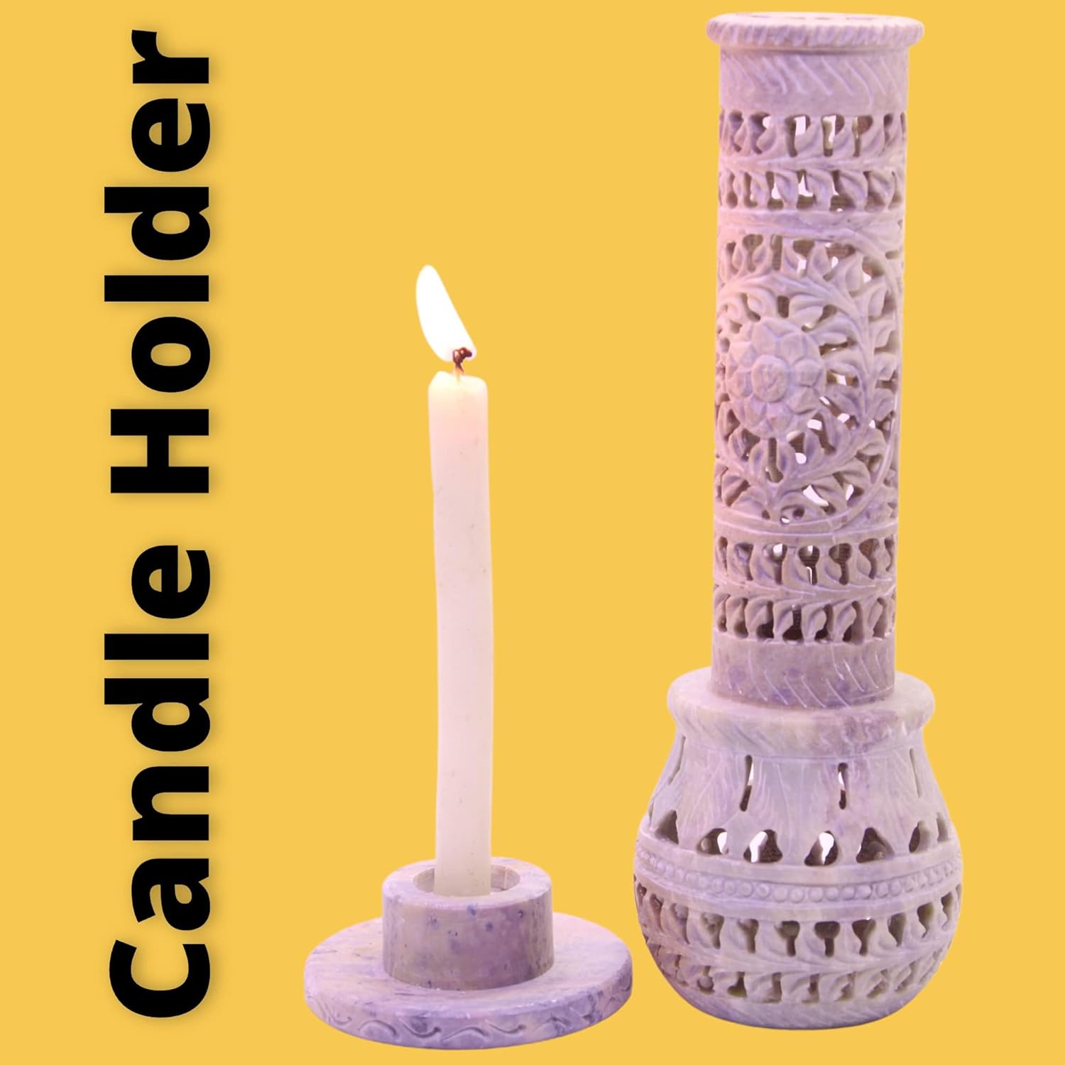 Handmade Carving Soapstone Incense Holder Tower