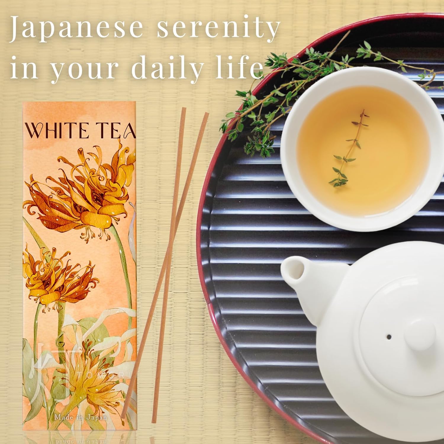 Japanese White Tea Jasmine Musk Grapefruit Incense Sticks 60pcs
