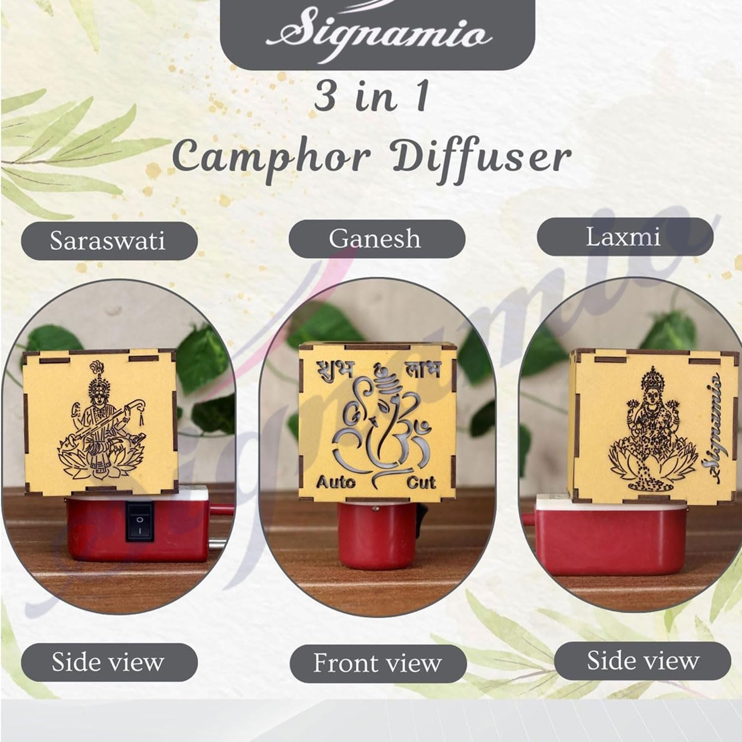 SIGNAMIO Auto Cut Incense Burner with Night Light
