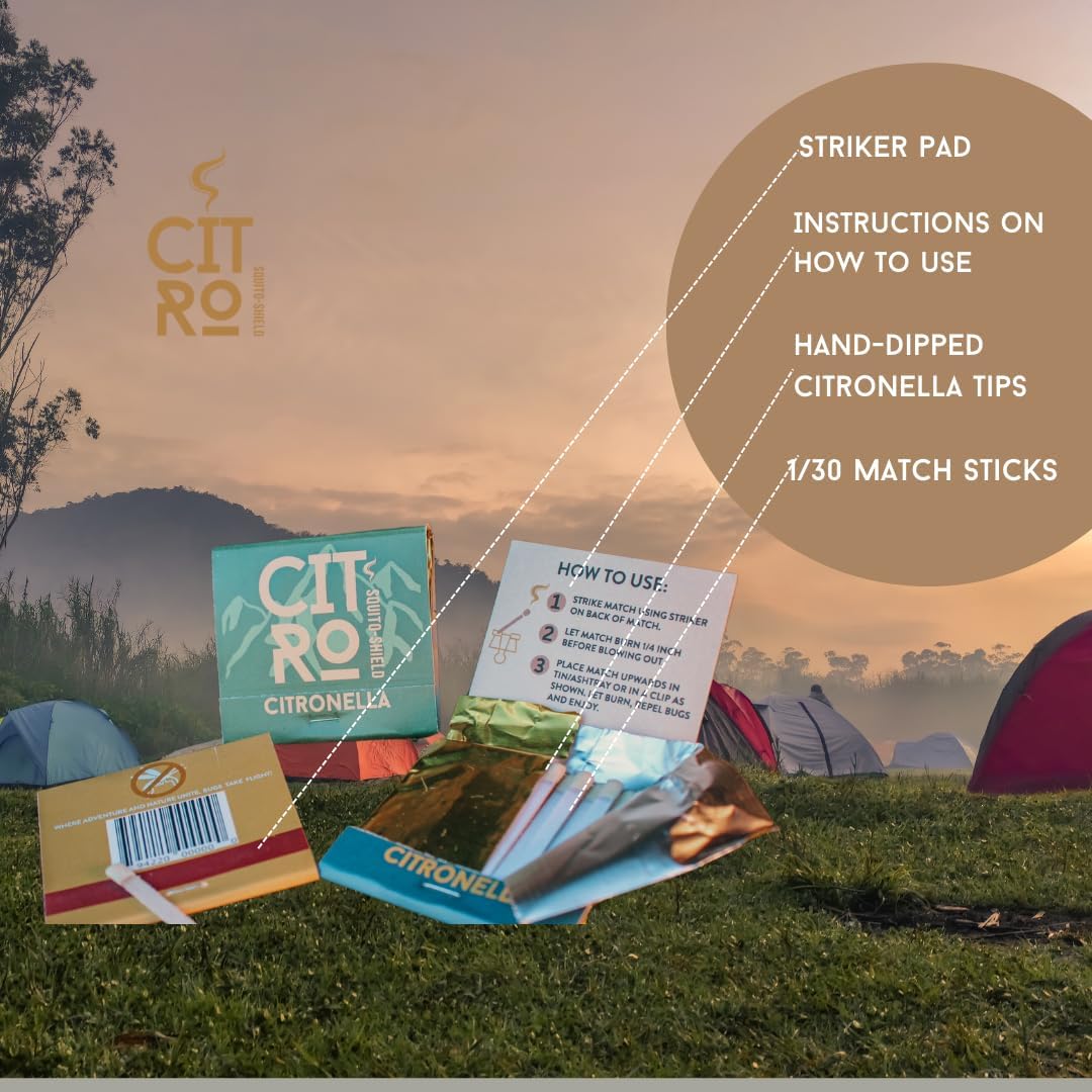 Citro Citronella Scented Matches - Outdoor Use