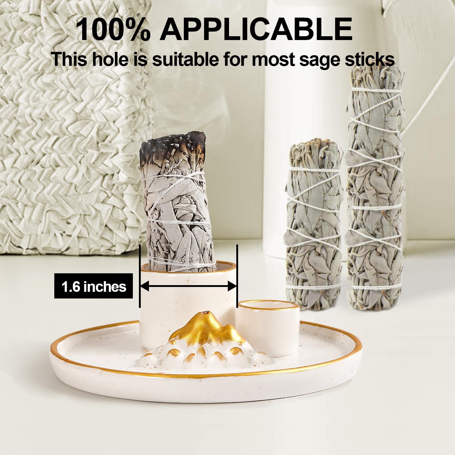 5 in 1 Incense Holder with Candle and Ash Catcher