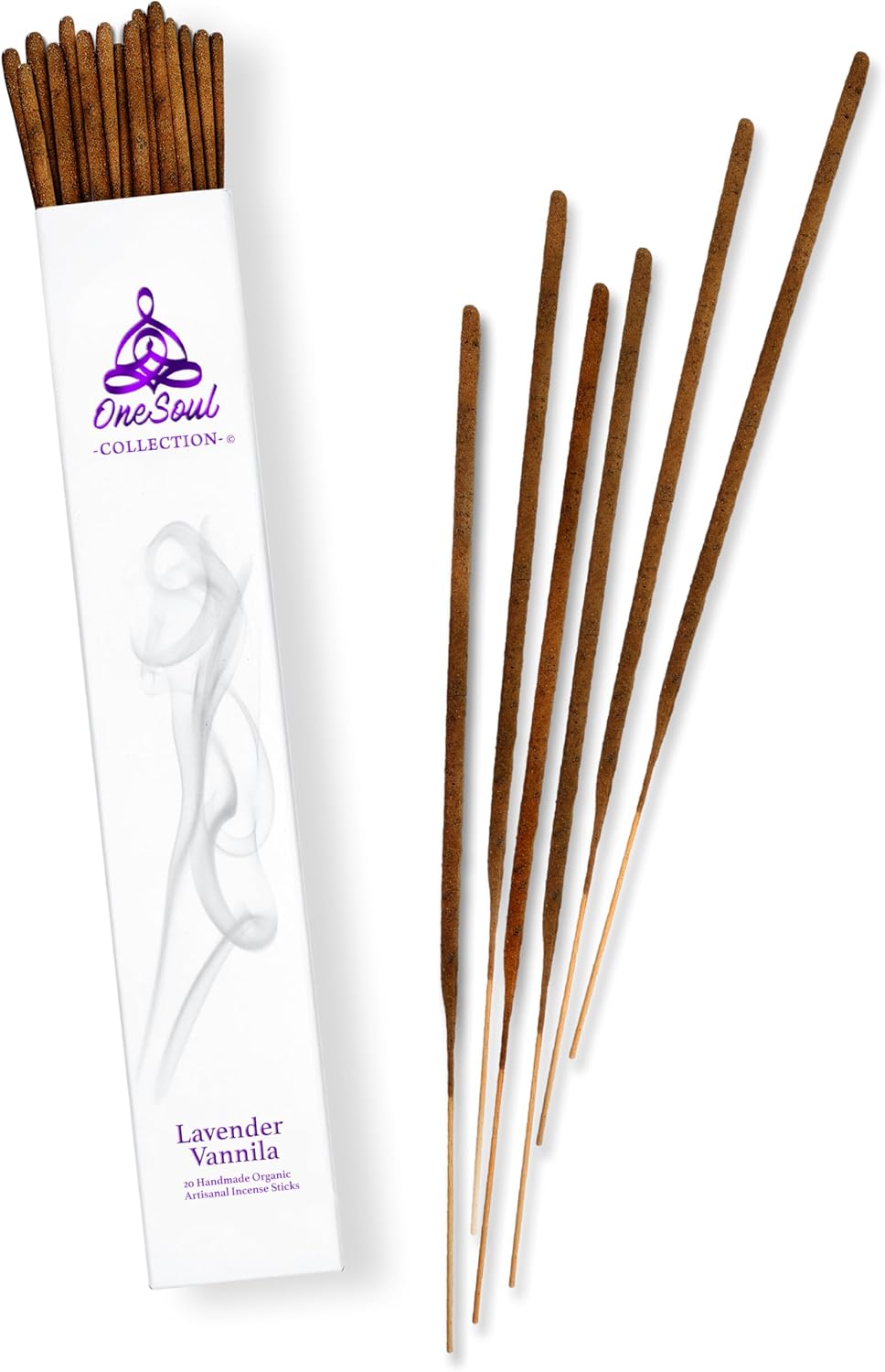 Lavender Vanilla Incense Sticks with Metatrons Cube Design Pack of 20