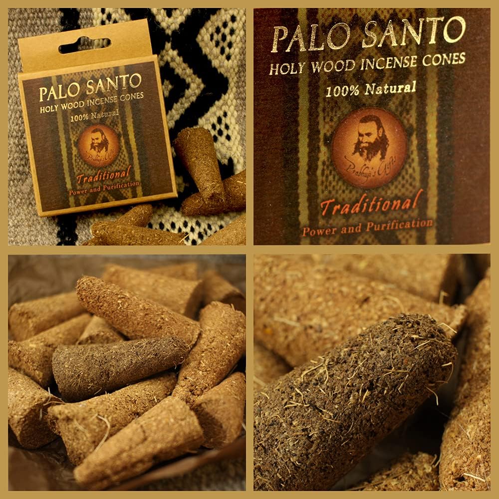 Prabhujis Gifts Palo Santo Incense Cones - 6 Pack