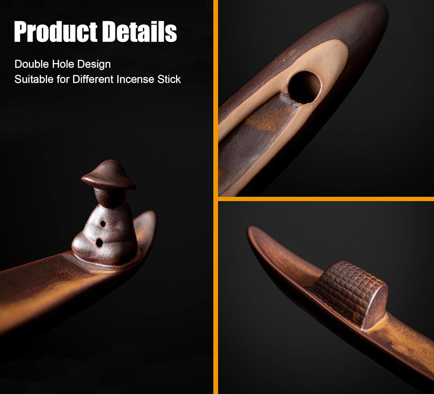 Chinese Classical Boat Incense Stick Holder Ceramic Home Decor