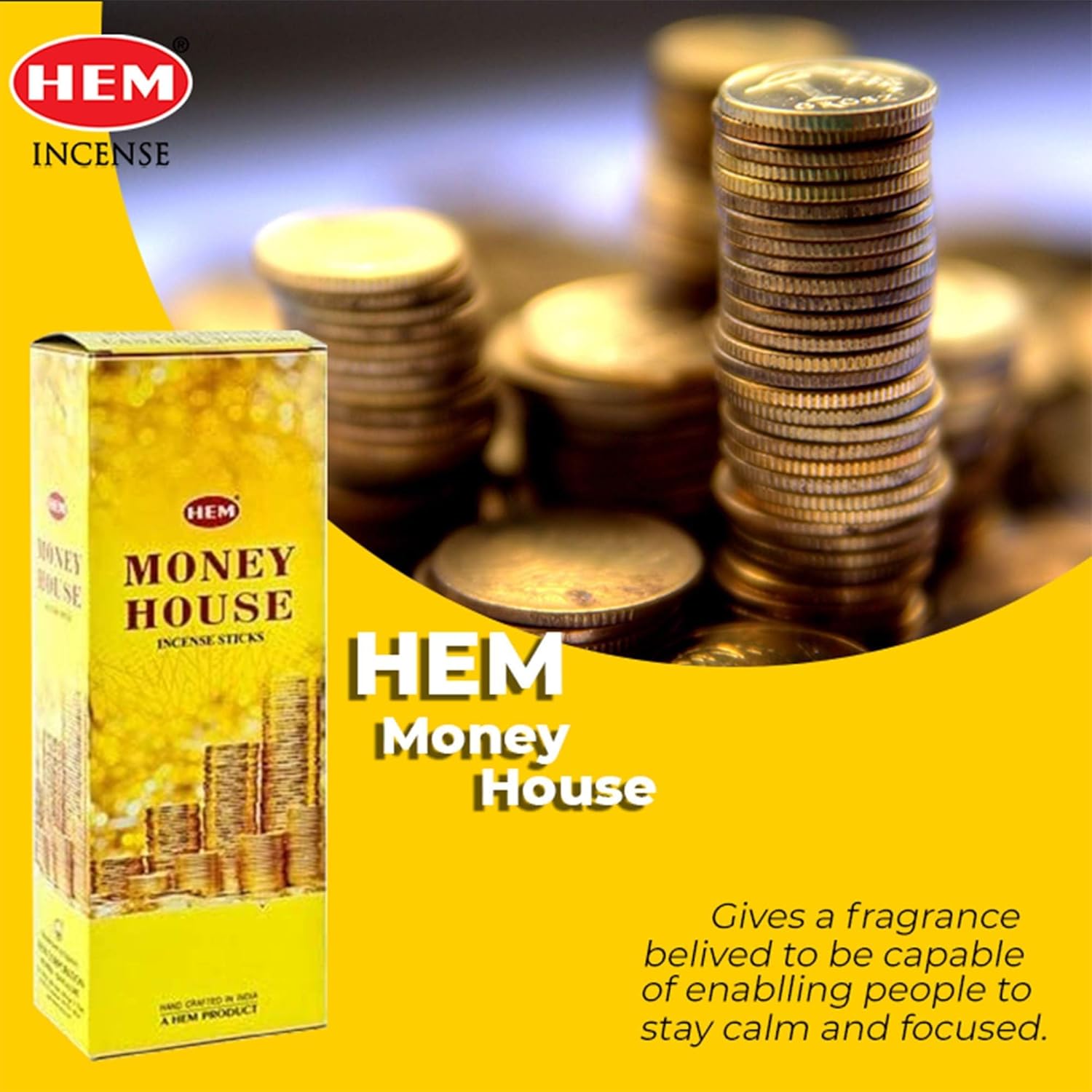 HEM Money House Incense Sticks 120 Sticks 6 Boxes