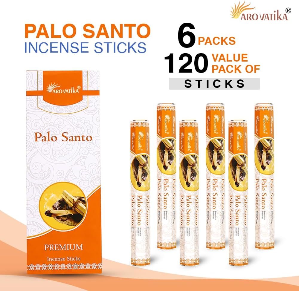 ARO VATIKA Palo Santo Hexa Incense Sticks Set of 120
