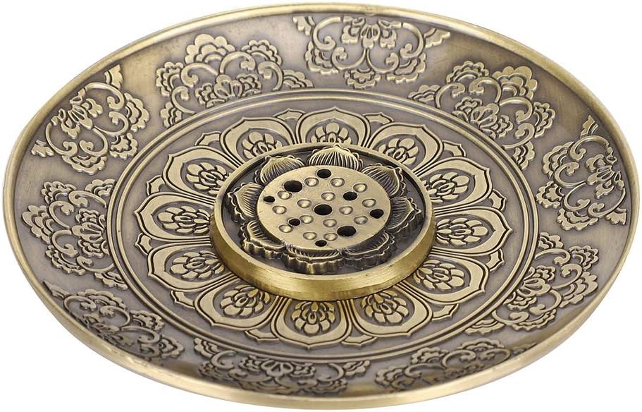 Luxurious Bronze Lotus Incense Holder with 9 Holes