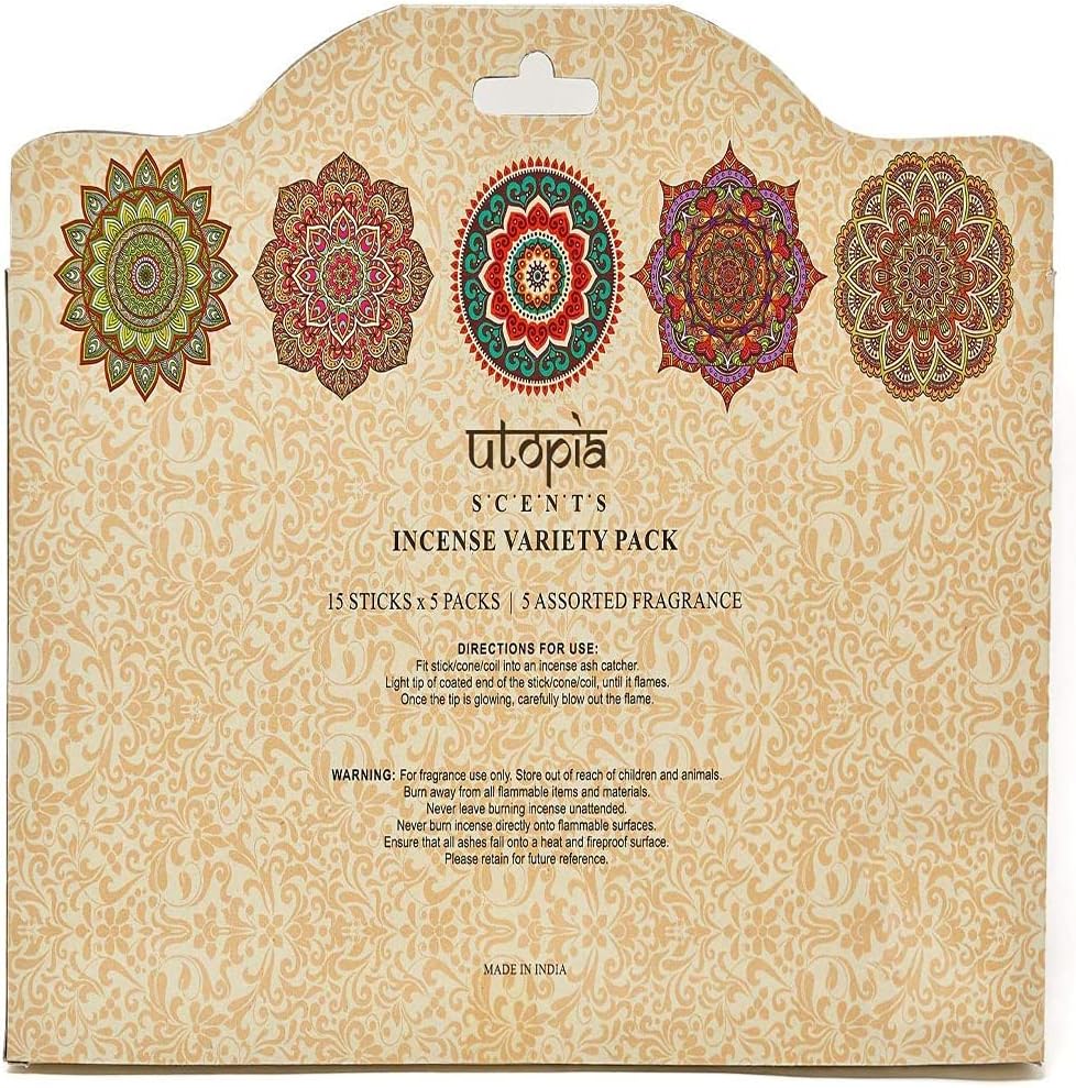 Utopia Scents Premium Incense Sticks Gift Pack 75 Sticks