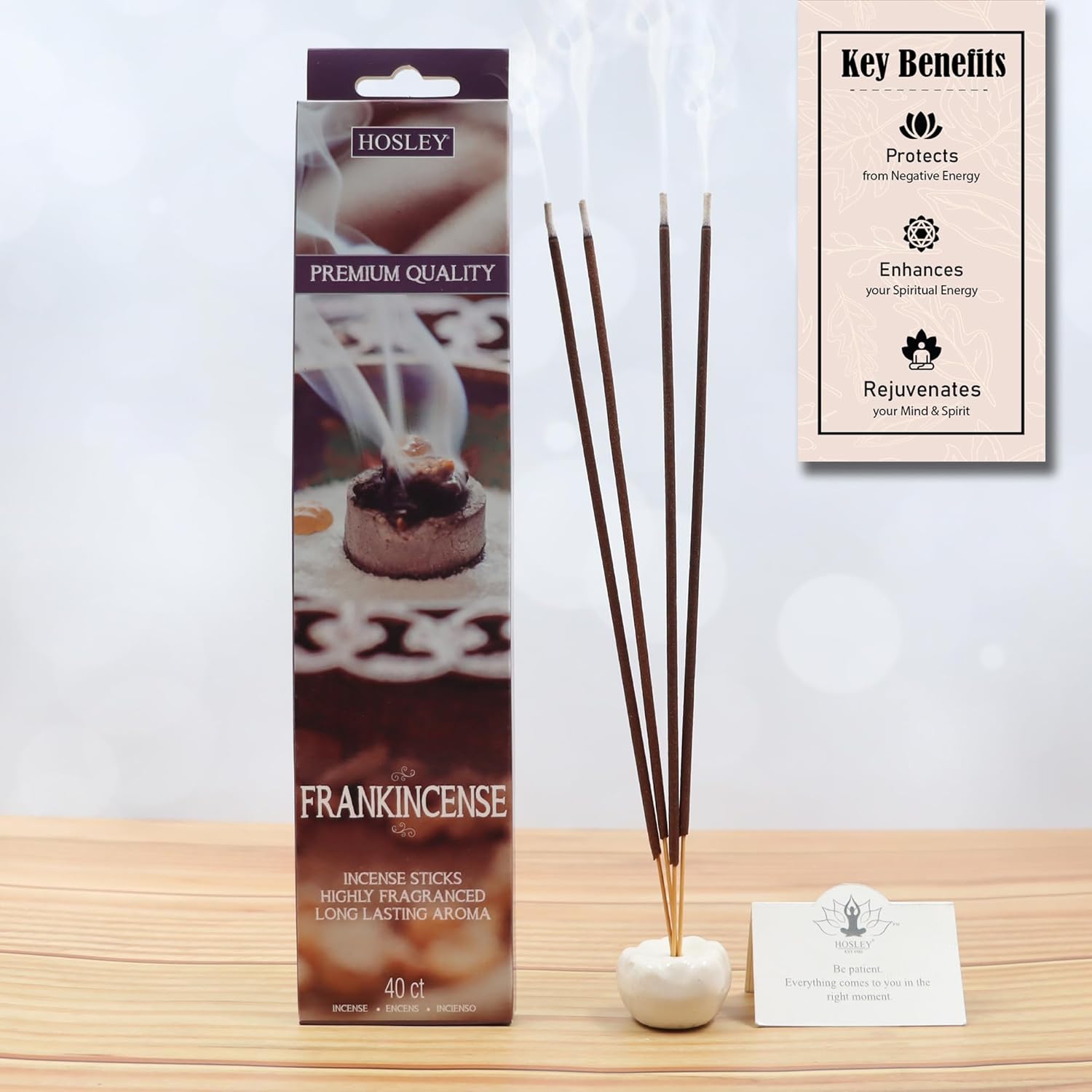 Hosley Frankincense Incense Sticks 240 Pack for Wellness
