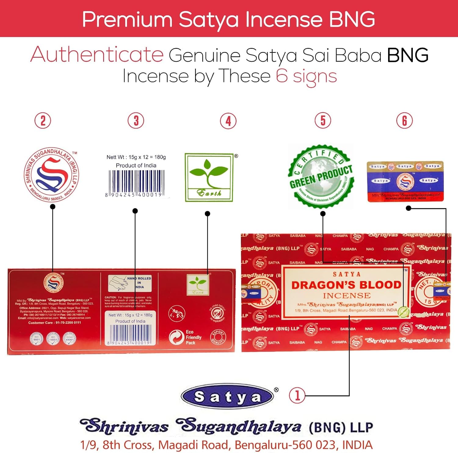 Raajsee Satya Dragon Blood Incense Sticks 15gmx12 Pack with Holder Bundle