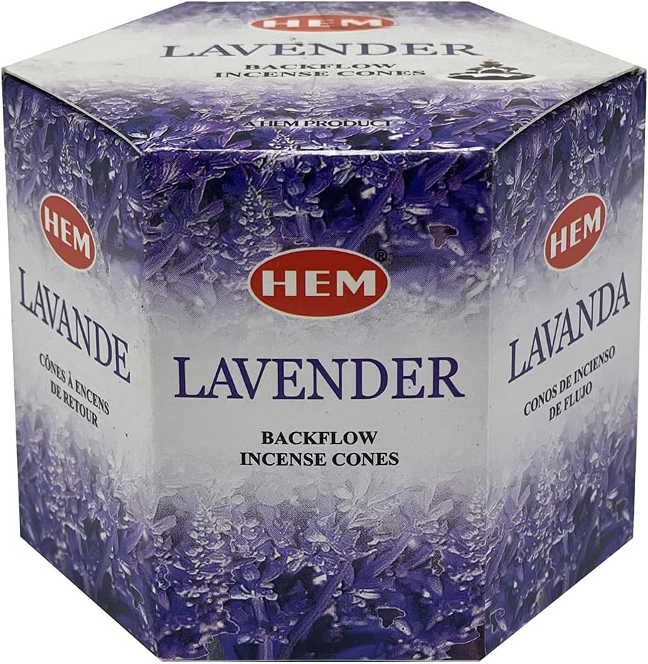 TRUMIRI Lavender Incense Cones 40 Pack for Waterfall Fountain